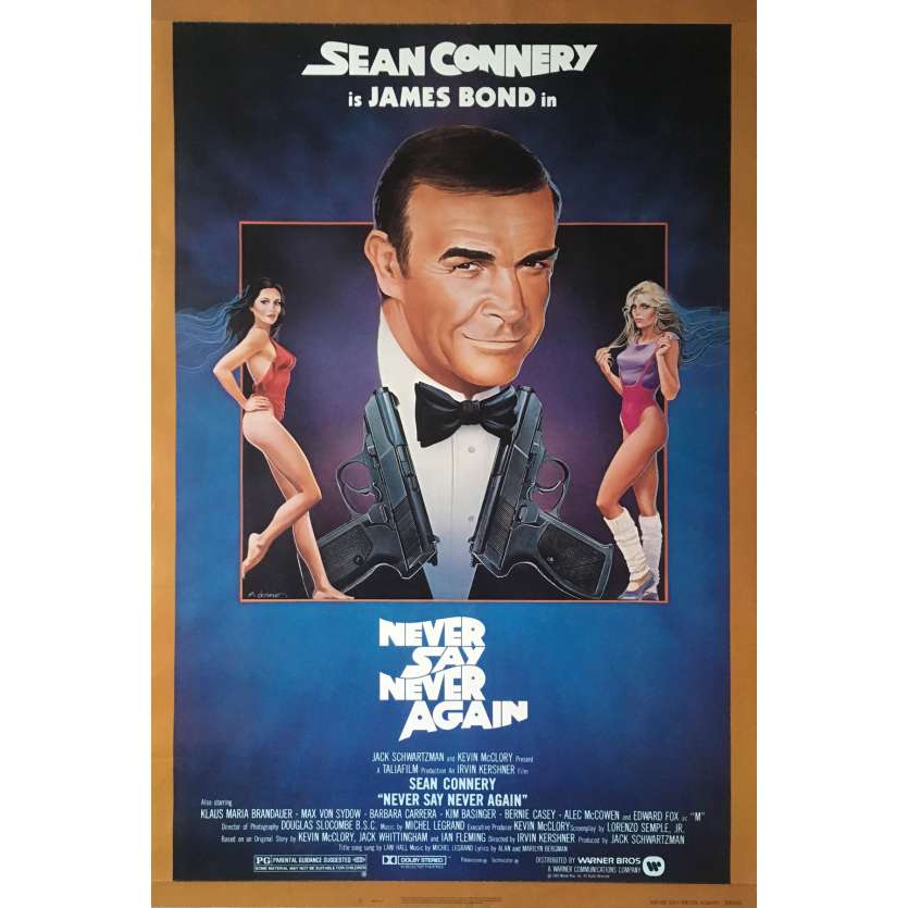 NEVER SAY NEVER AGAIN Movie Poster NSS Style - 29x41 in. - 1983 - James Bond, Sean Connery