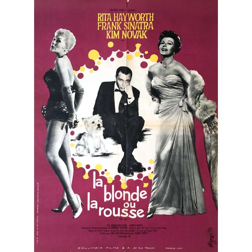LA BLONDE OU LA ROUSSE Affiche de film - 60x80 cm. - 1957 - Franck Sinatra, George Sidney