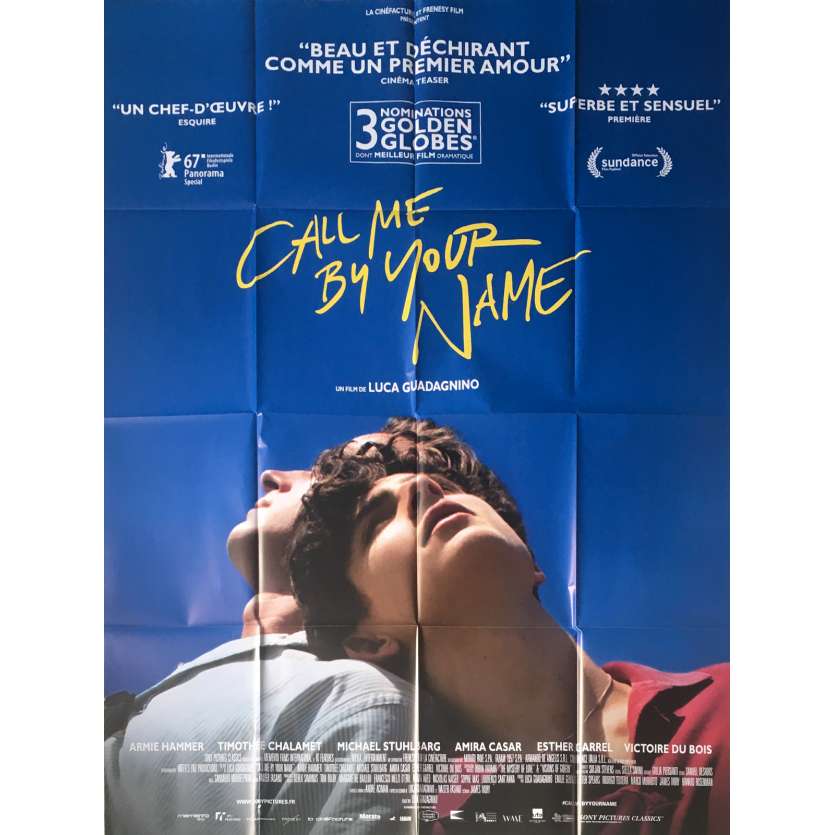 CALL ME BY YOUR NAME Affiche de film  - 120x160 cm. - 2017 - Armie Hammer, Luca Guadagnino