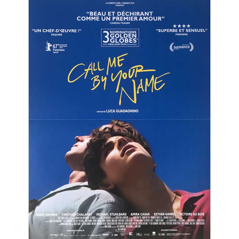 CALL ME BY YOUR NAME Affiche de film - 40x60 cm. - 2017 - Armie Hammer, Luca Guadagnino