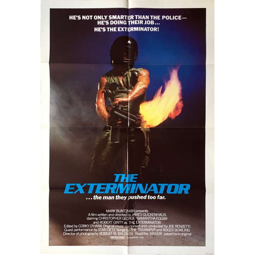 THE EXTERMINATOR Movie Poster  - 29x41 in. - 1980 - James Glickenhaus, Robert Ginty