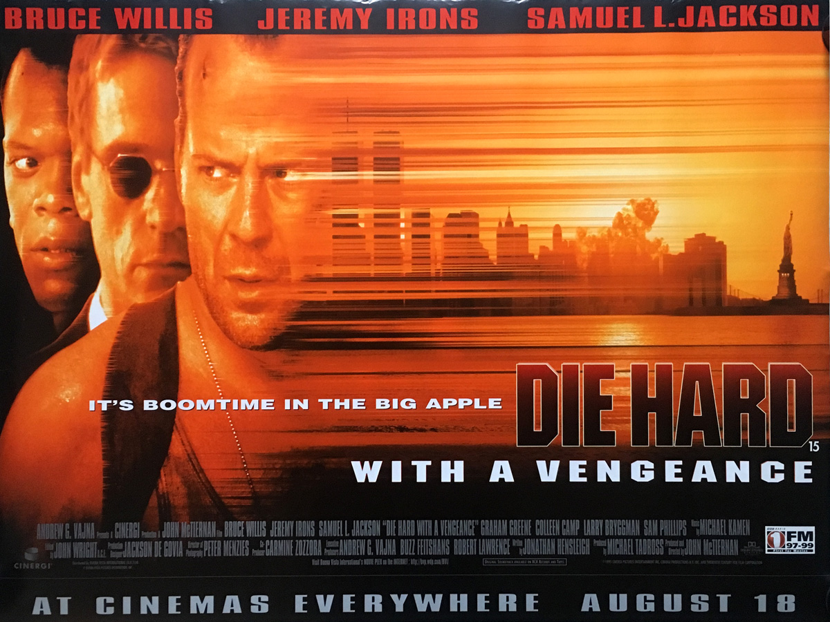 DIE HARD WITH A VENGEANCE Movie Poster 30x40 in.