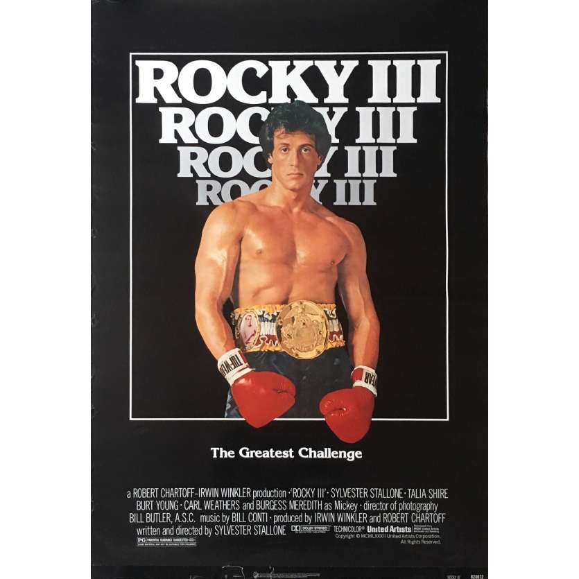 ROCKY III 3 Affiche de film - 69x104 cm. - 1982 - Mr. T, Sylvester Stallone