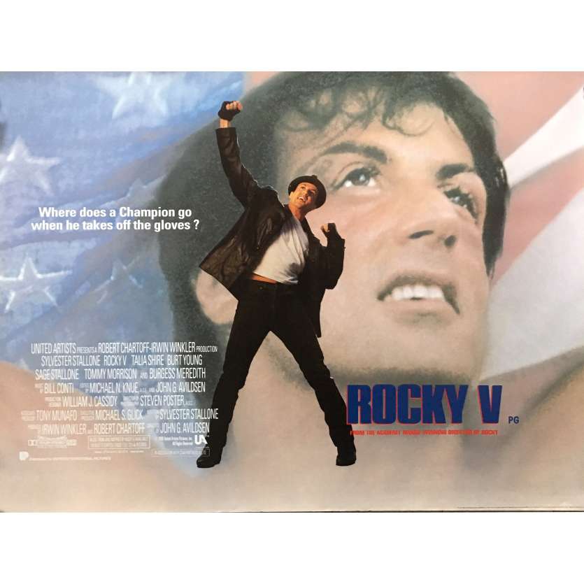 ROCKY V Movie Poster  - 30x40 in. - 1990 - John G. Avildsen, Sylverster Stallone