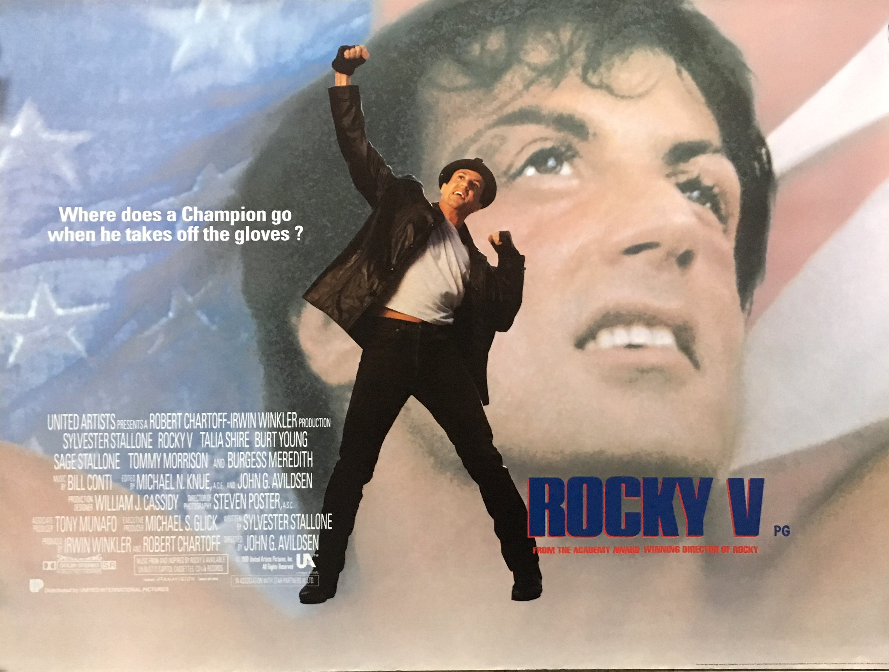 ROCKY V Movie Poster 30x40 in.