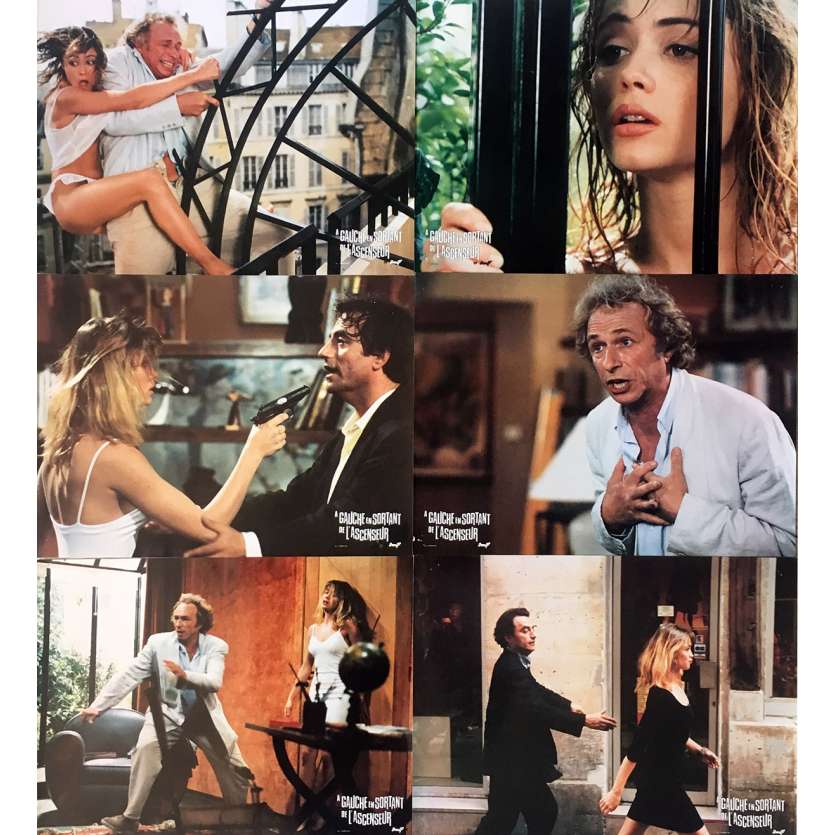 A GAUCHE EN SORTANT DE L'ASCENSEUR x6 Lobby Cards - 12x15 in. - 1988 - Edouard Molinaro, Pierre Richard