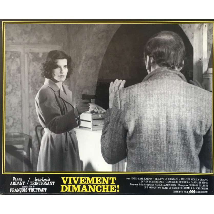 CONFIDENTIALLY YOURS N07 Lobby Card - 10x12 in. - 1983 - François Truffaut, Fanny Ardant
