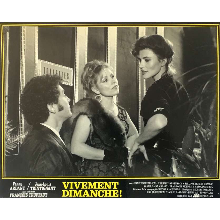 CONFIDENTIALLY YOURS N03 Lobby Card - 10x12 in. - 1983 - François Truffaut, Fanny Ardant