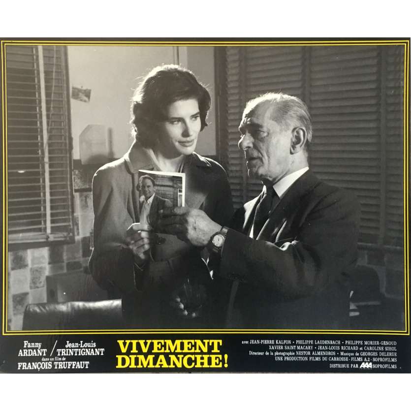 CONFIDENTIALLY YOURS N04 Lobby Card - 10x12 in. - 1983 - François Truffaut, Fanny Ardant