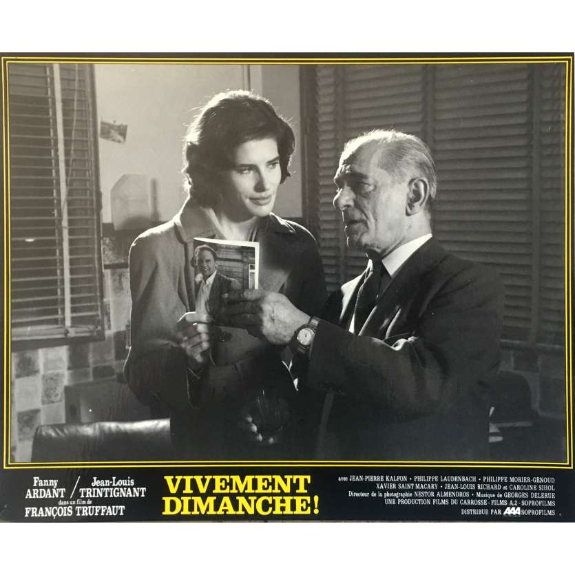 VIVEMENT DIMANCHE Photo de film N04 - 25x30 cm. - 1983 - Fanny Ardant, François Truffaut