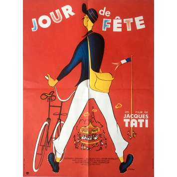 JOUR DE FETE Affiche de film 60x80 cm - R1970 - Paul Frankeur, Jacques Tati JOUR DE FETE Affiche de film 60x80 cm - R1970 - Paul Frankeur, Jacques Tati
