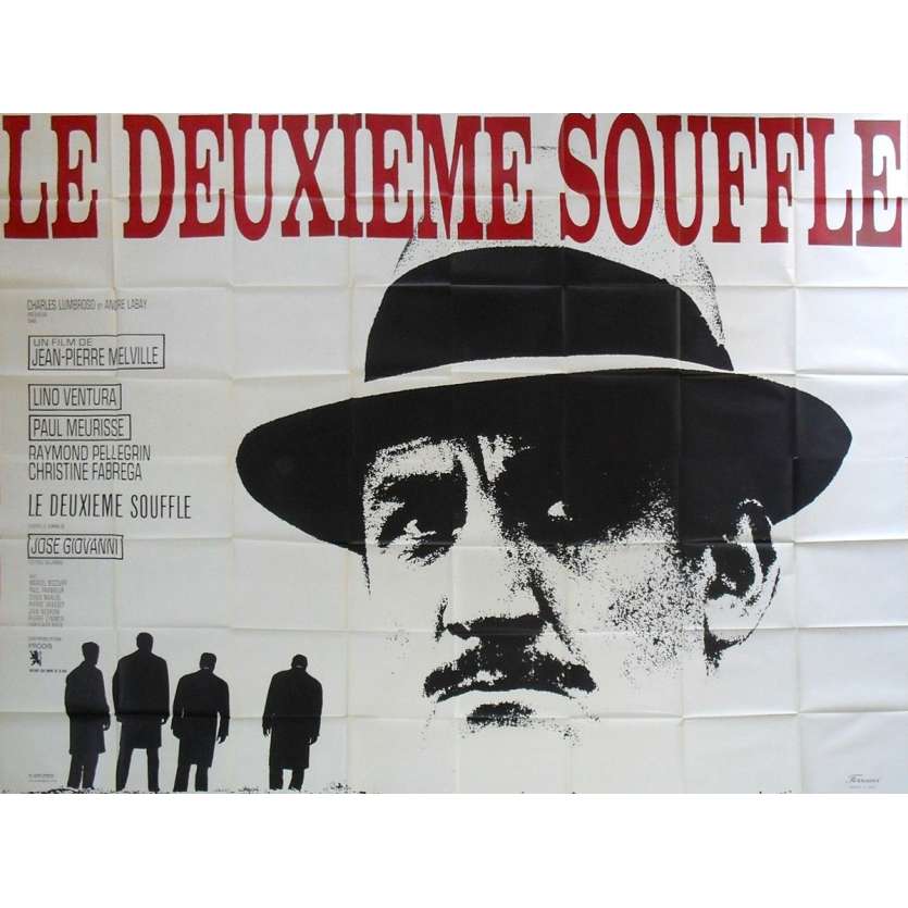 LE DEUXIEME SOUFFLE Affiche de film  - 240x320 cm. - 1966 - Lino Ventura, Jean-Pierre Melville