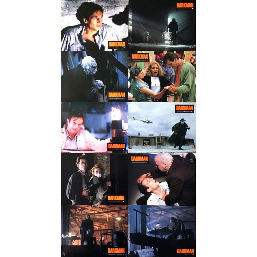 DARKMAN Lobby Cards x10 - 9x12 in. - 1990 - Sam Raimi, Liam Neeson