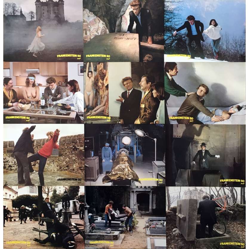 FRANKENSTEIN 90 Lobby Cards x12 - 9x12 in. - 1984 - Alain Jessua, Jean Rochefort