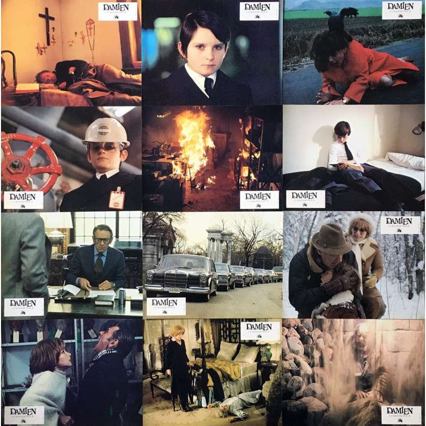 DAMIEN OMEN II Lobby Cards x12, Set A - 9x12 in. - 1978 - Mike Hodges, William Holden