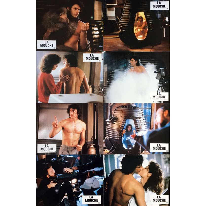 LA MOUCHE Photos de film x8 - 21x30 cm. - 1986 - Jeff Goldblum, David Cronenberg