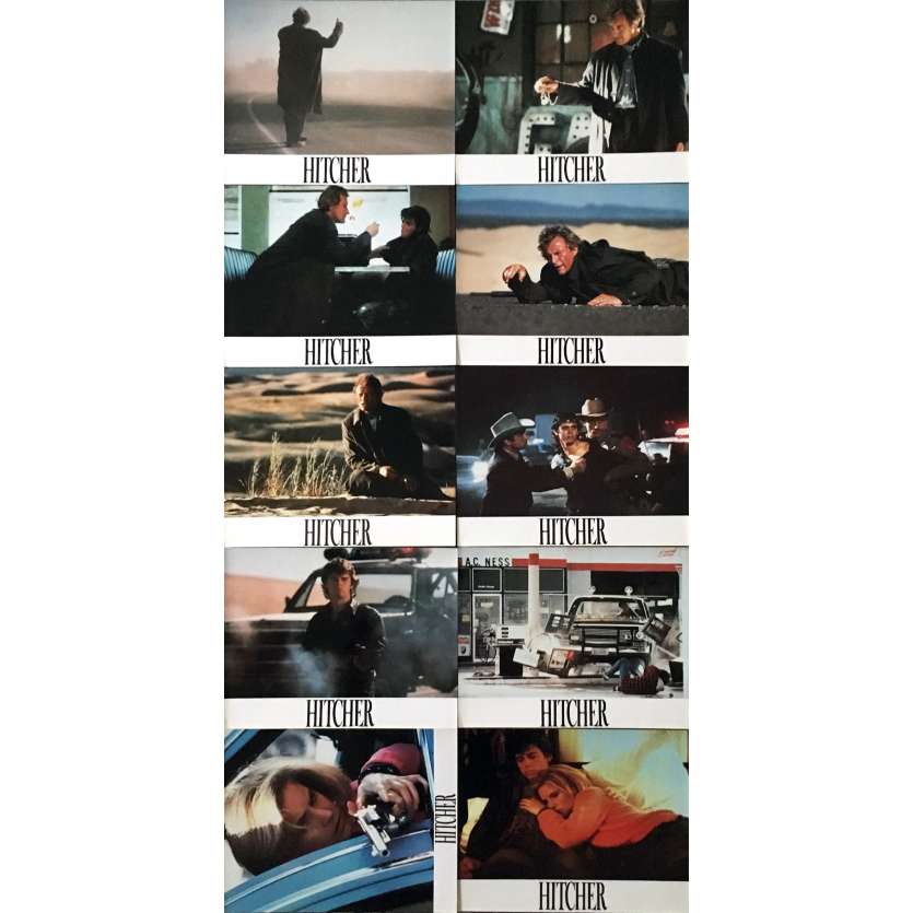 THE HITCHER Lobby Cards x10 - 10x12 in. - 1986 - Robert Harmon, Rutger Hauer