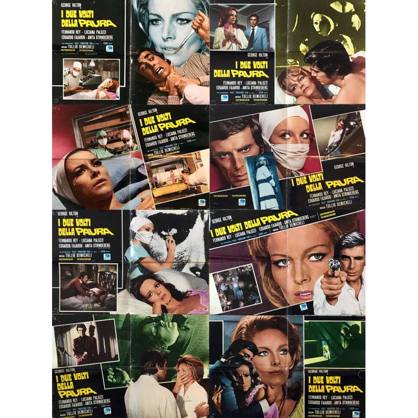 THE TWO FACES OF FEAR Photobusta Posters x8 - 18x26 in. - 1972 - Tulio Demicheli, George Hilton