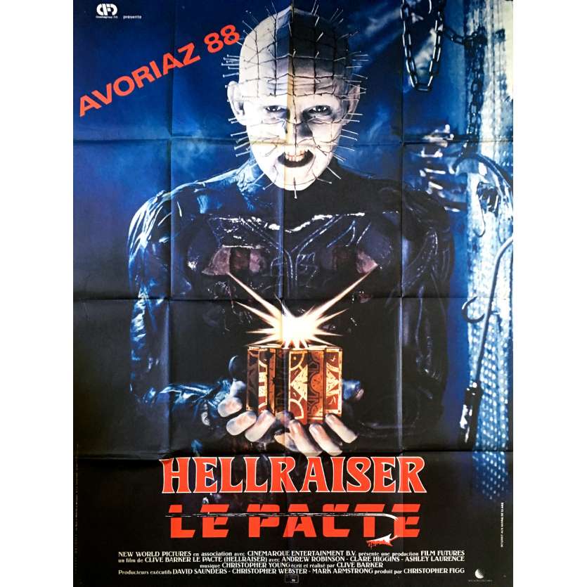 HELLRAISER French Movie Poster  47x63 - 1987 - Clive Barker, Doug Bradley
