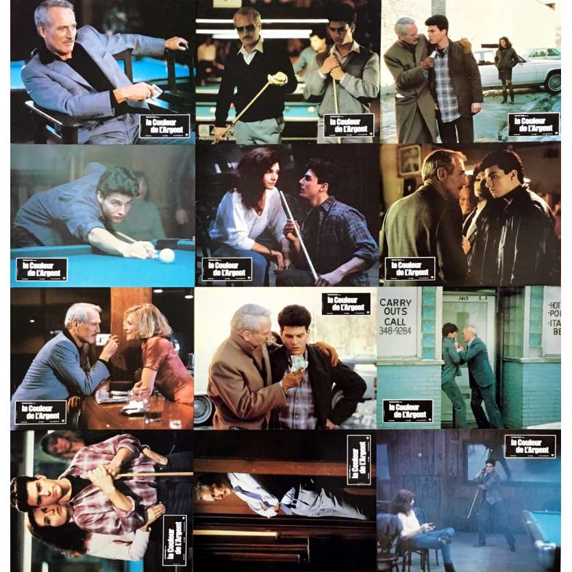 THE COLOR OF MONEY Lobby Cards x12 - 9x12 in. - 1986 - Martin Scorsese, Paul Newman