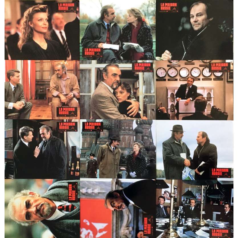 THE RUSSIA HOUSE Lobby Cards x12 - 9x12 in. - 1990 - Sean Connery, Michelle Pfeiffer