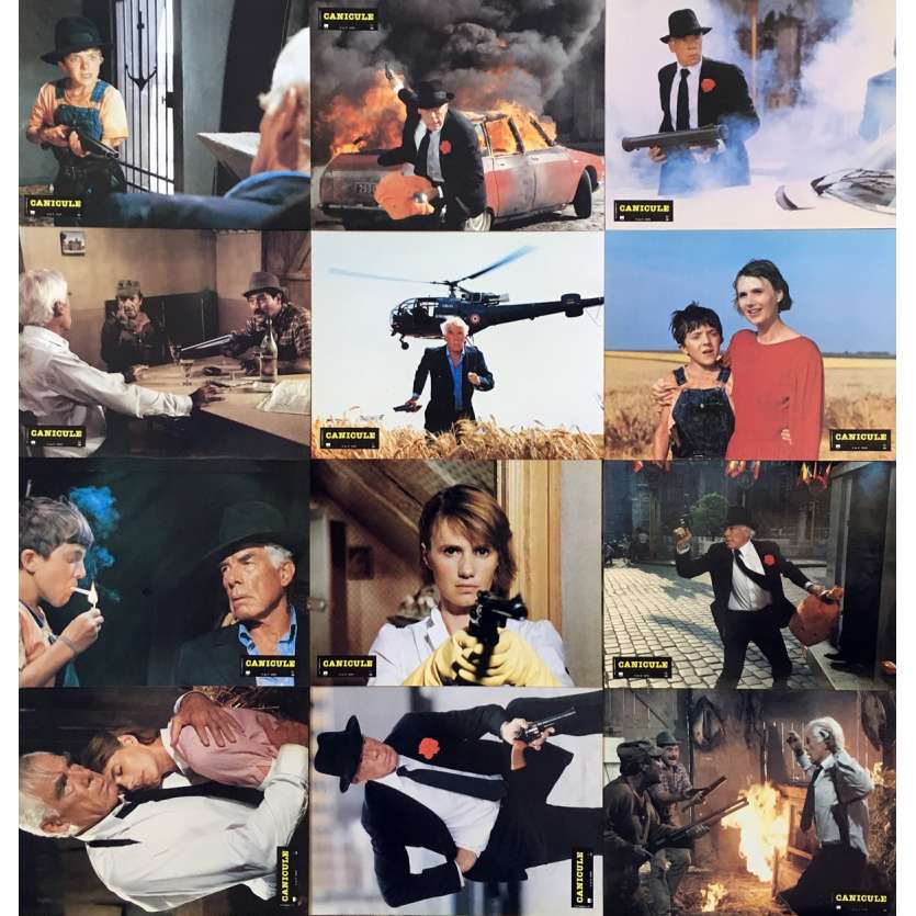 DOG DAY Lobby Cards x12 - 9x12 in. - 1984 - Yves Boisset, Lee Marvin