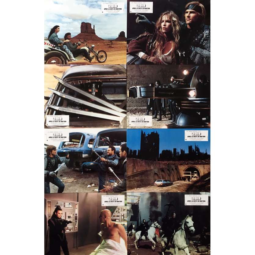 2019 AFTER THE FALL OF NEW-YORK Original Lobby Cards x8 - 9x12 in. - 1983 - Sergio Martino, George Eastman