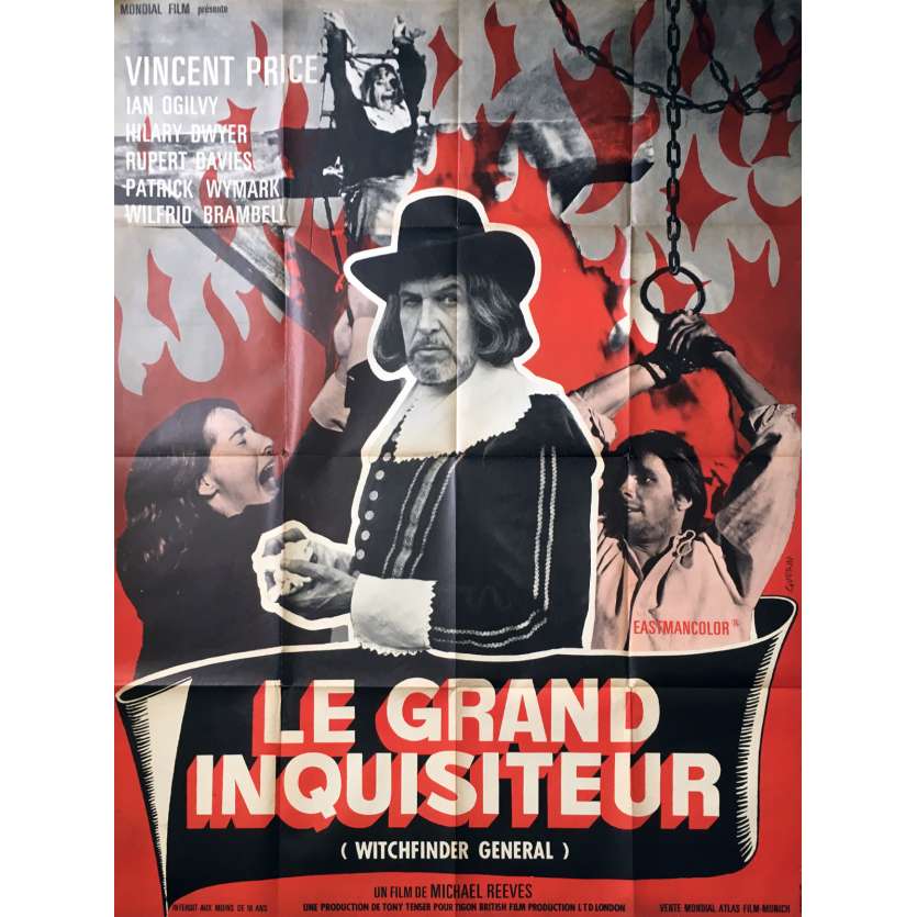 WITCHFINDER GENERAL Original Movie Poster  - 47x63 in. - 1968 - Michael Reeves, Vincent Price