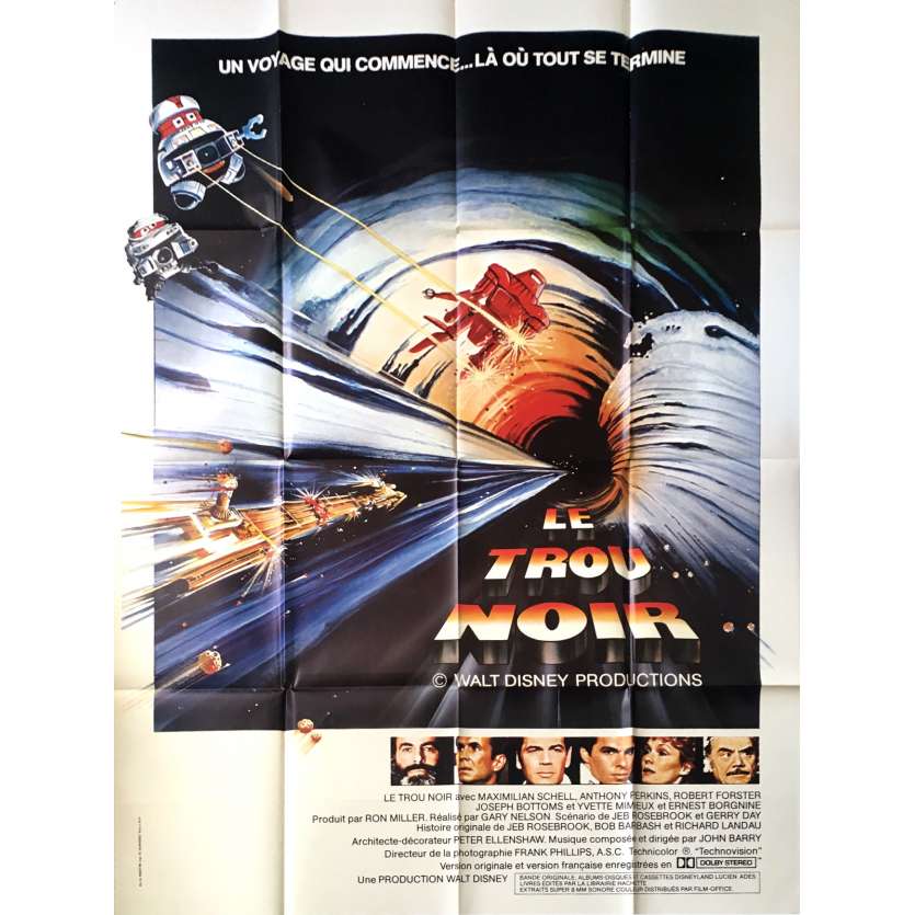 THE BLACK HOLE Original Movie Poster  - 47x63 in. - 1981 - Walt Disney, Anthony Perkins