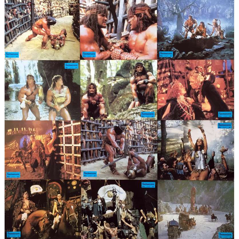 LES BARBARIANS Photos de film x12 - 21x30 cm. - 1987 - David Paul, Ruggero Deodato