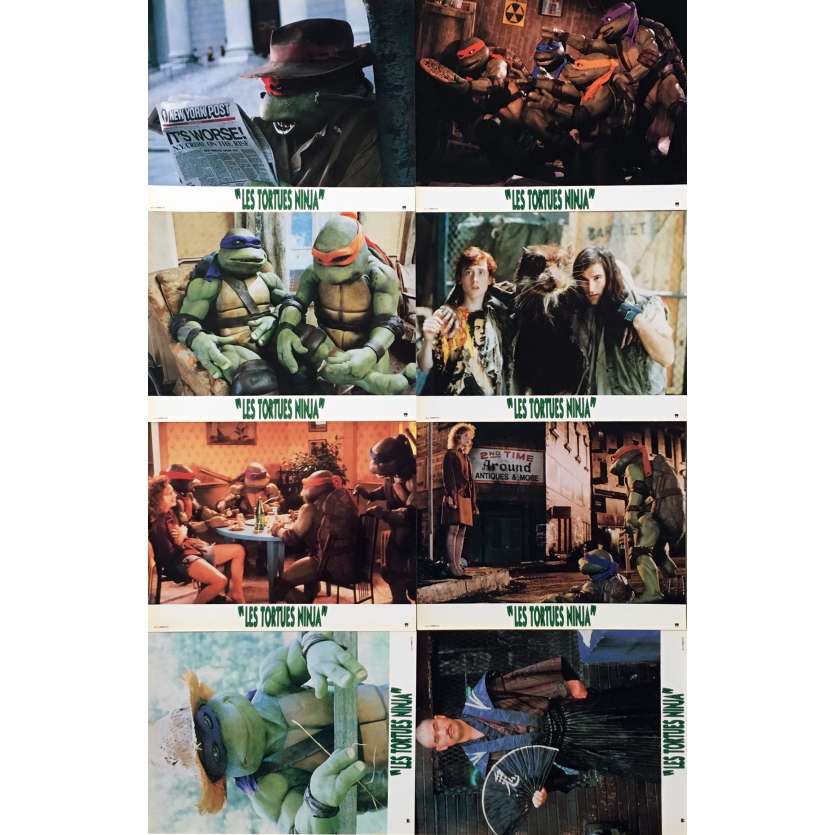 LES TORTUES NINJA Photos de film x8 - 21x30 cm. - 1990 - Elias Koteas, Steve Barron