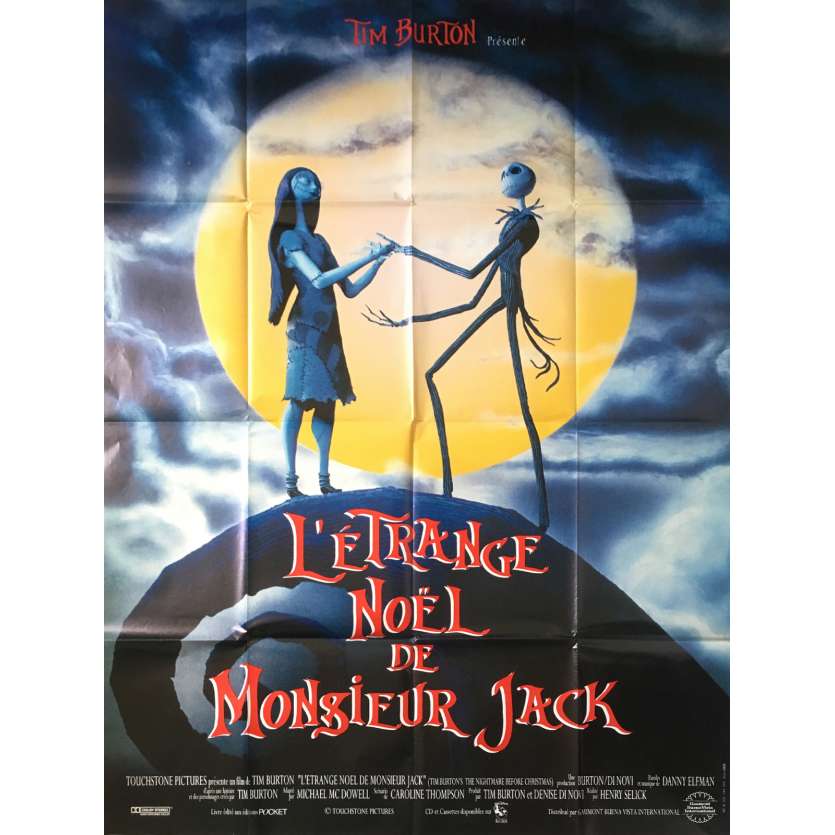 THE NIGHTMARE BEFORE CHRISTMAS Original Movie Poster - 47x63 in. - 1993 - Tim Burton, Danny Elfman