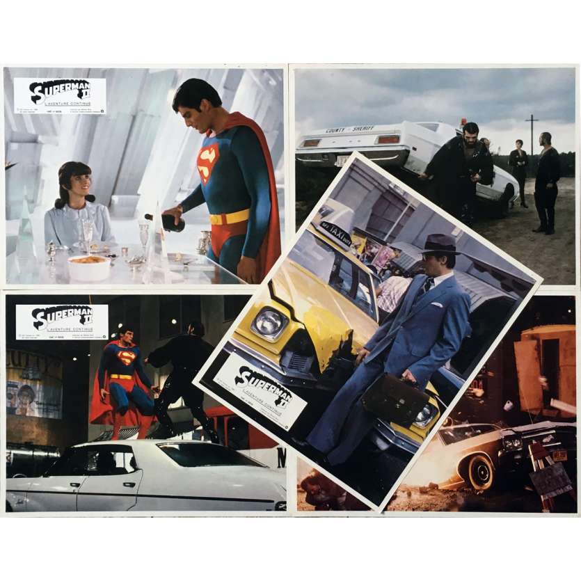 SUPERMAN 2 Original Lobby Cards x5 - 9x12 in. - 1977 - Richard Donner, Christopher Reeves