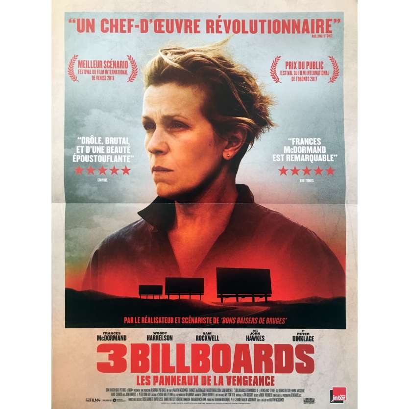 3 BILLBOARDS Affiche de film - 40x60 cm. - 2017 - Frances McDormand, Martin McDonagh