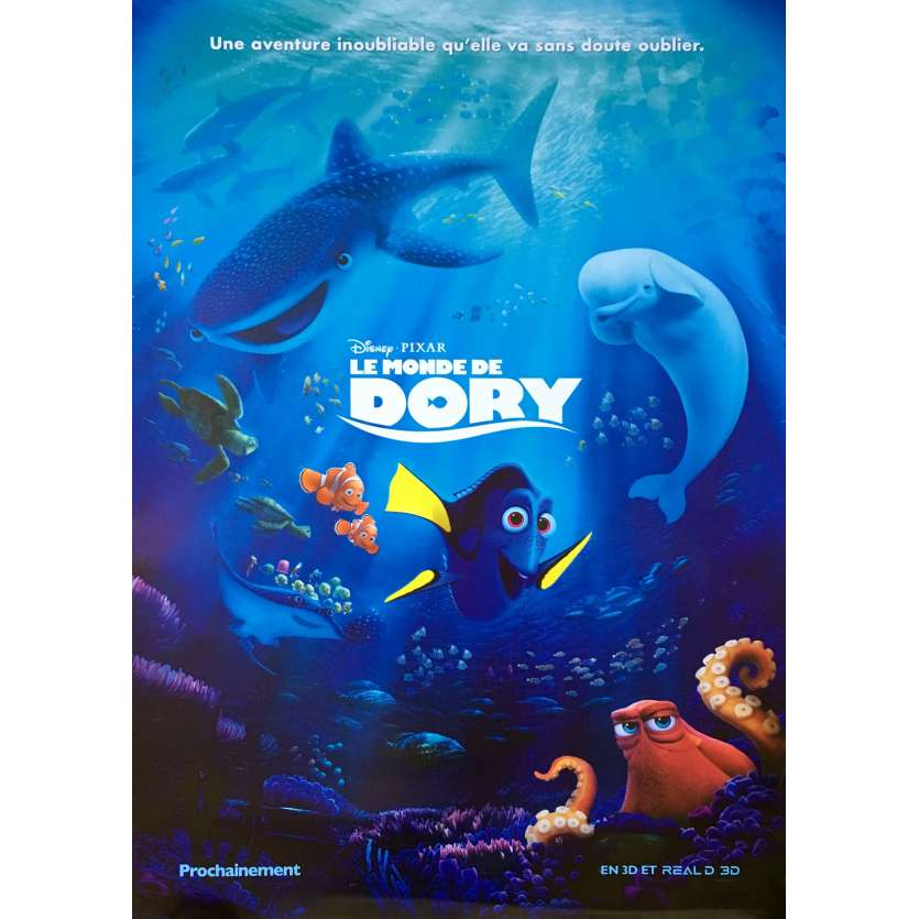 LE MONDE DE DORY Affiche de film  - 70x100 cm. - 2016 - Ellen DeGeneres, Andrew Stanton