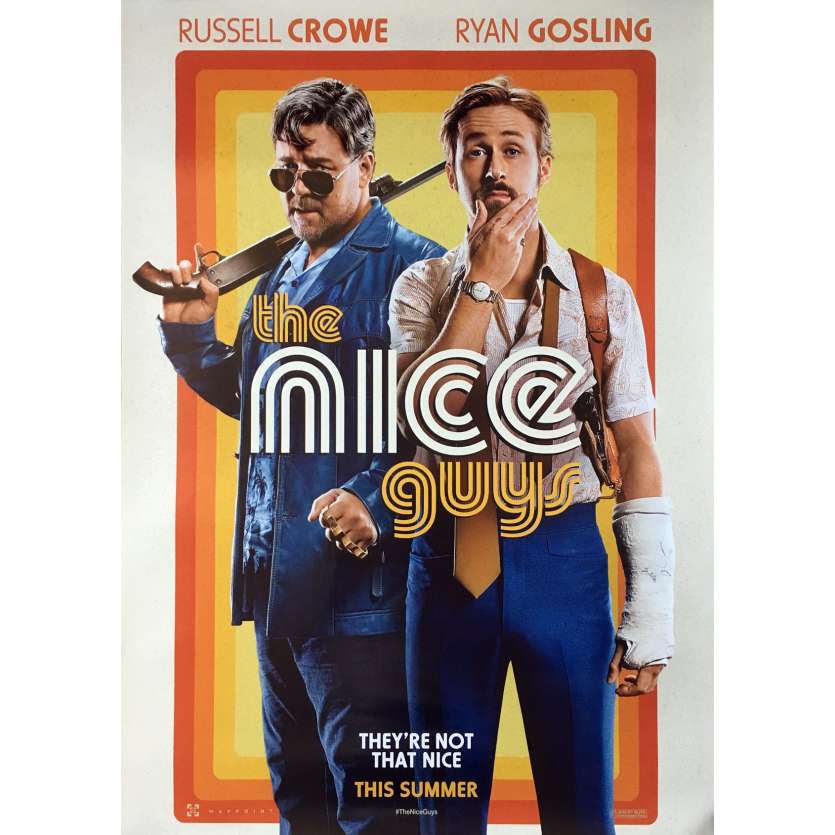 THE NICE GUYS Original Movie Poster - 28x40 in. - 2016 - Shane Black, Russell Crowe