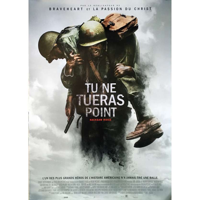 TU NE TUERAS POINT Affiche de film  - 70x100 cm. - 2016 - Andrew Garfield, Mel Gibson