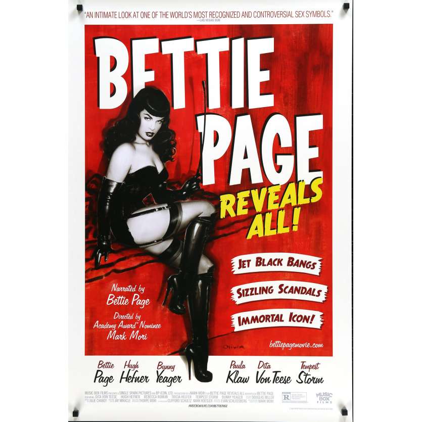BETTIE PAGE REVEALS ALL Affiche de film DS - 69x102 cm. - 2012 - Bettie Page, Mark Mori