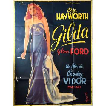 GILDA Affiche de film - 120x160 cm. - R1970 - Rita Hayworth, Charles Vidor GILDA Affiche de film - 120x160 cm. - R1970 - Rita Hayworth, Charles Vidor
