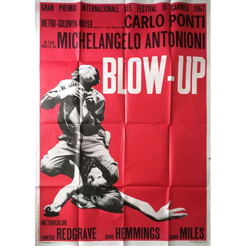 BLOW UP Original Movie Poster - 39x55 in. - R1970 - Michelangelo Antonioni, David Hemmings