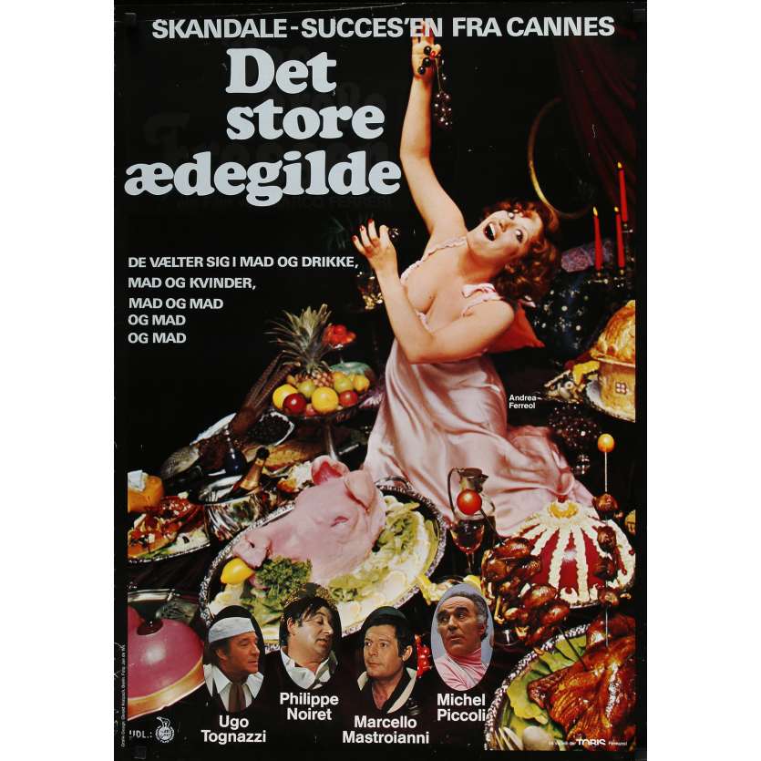 LA GRANDE BOUFFE Affiche de film - 59x84 cm. - 1973 - Marcello Mastroianni, Marco Ferreri