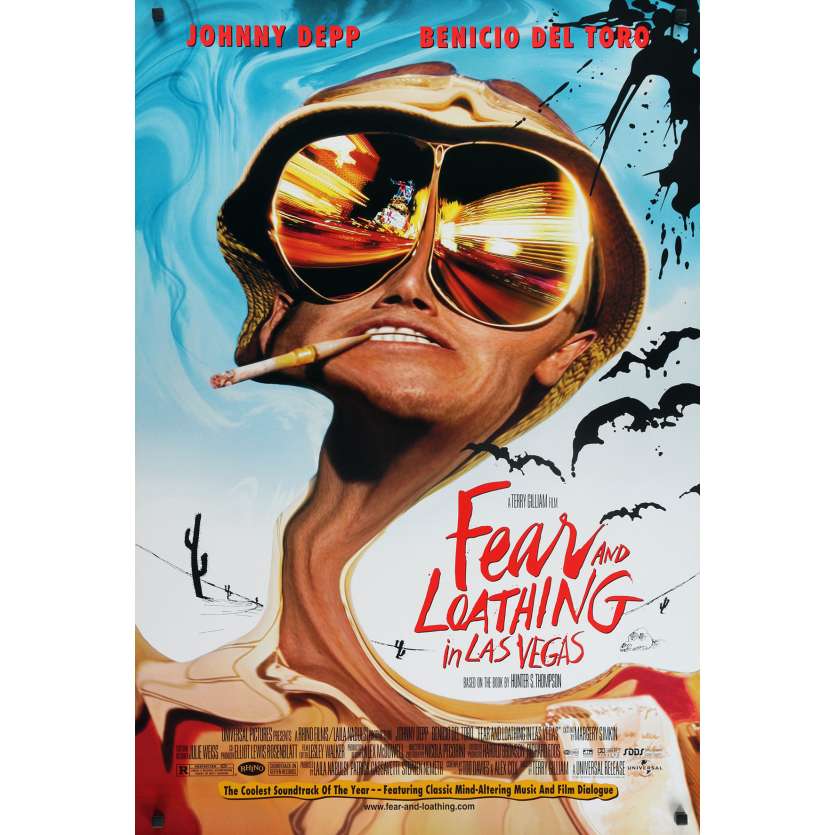 FEAR AND LOATHING IN LAS VEGAS Original Movie Poster - 27x40 in. - 1998 - Terry Gilliam, Johnny Depp