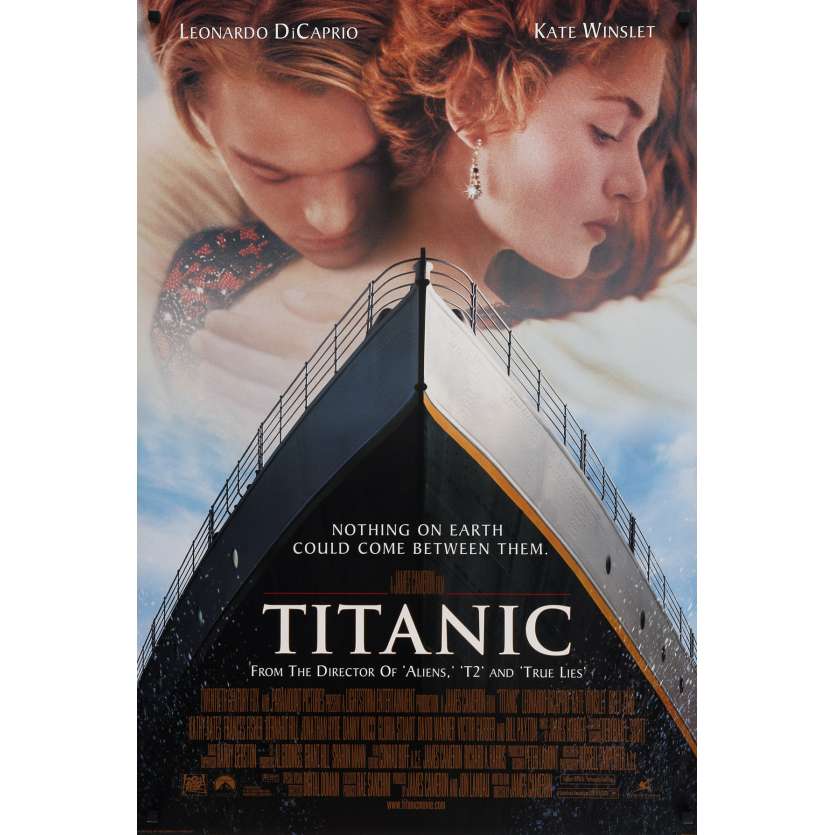 TITANIC Affiche de film Style Inter. A - 69x102 cm. - 1997 - Leonardo DiCaprio, James Cameron