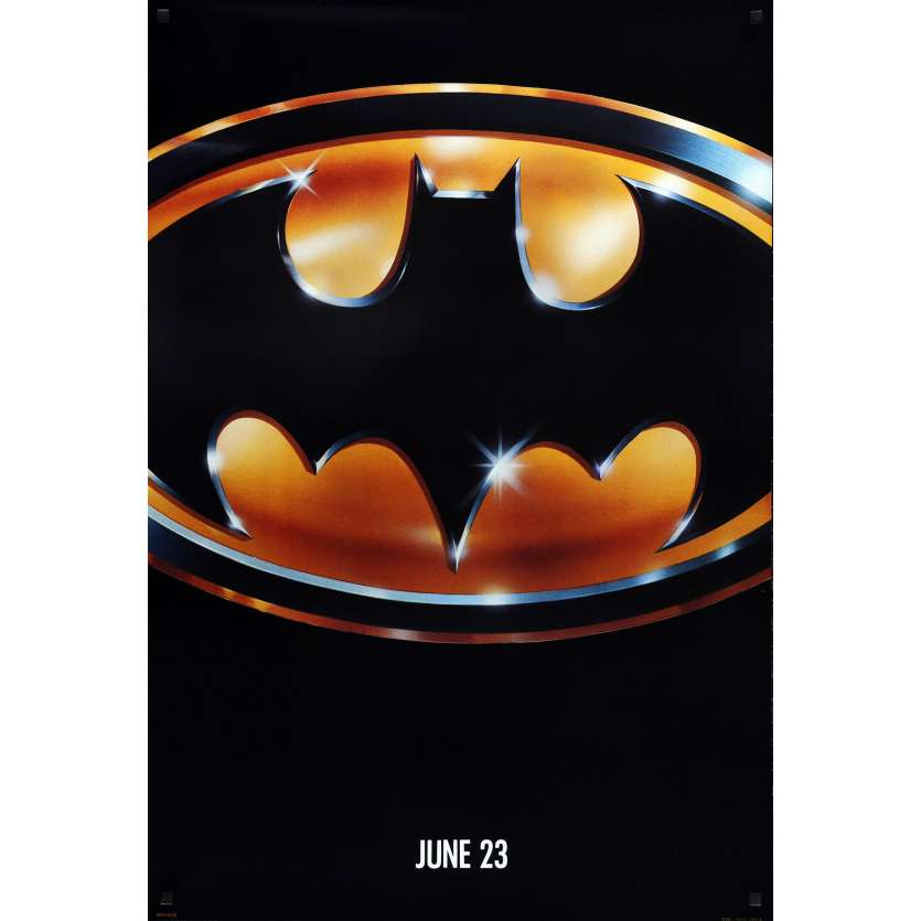 BATMAN Affiche de film Teaser Mat - 69x102 cm. - 1989 - Jack Nicholson, Tim Burton