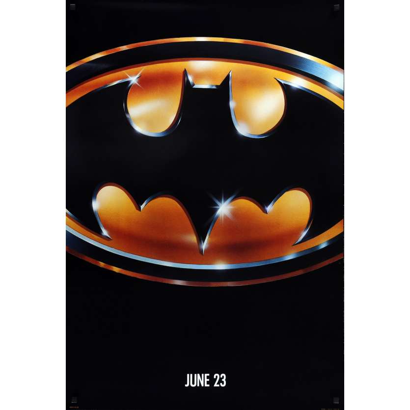 BATMAN Original Movie Poster Matte Teaser - 27x40 in. - 1989 - Tim Burton, Jack Nicholson