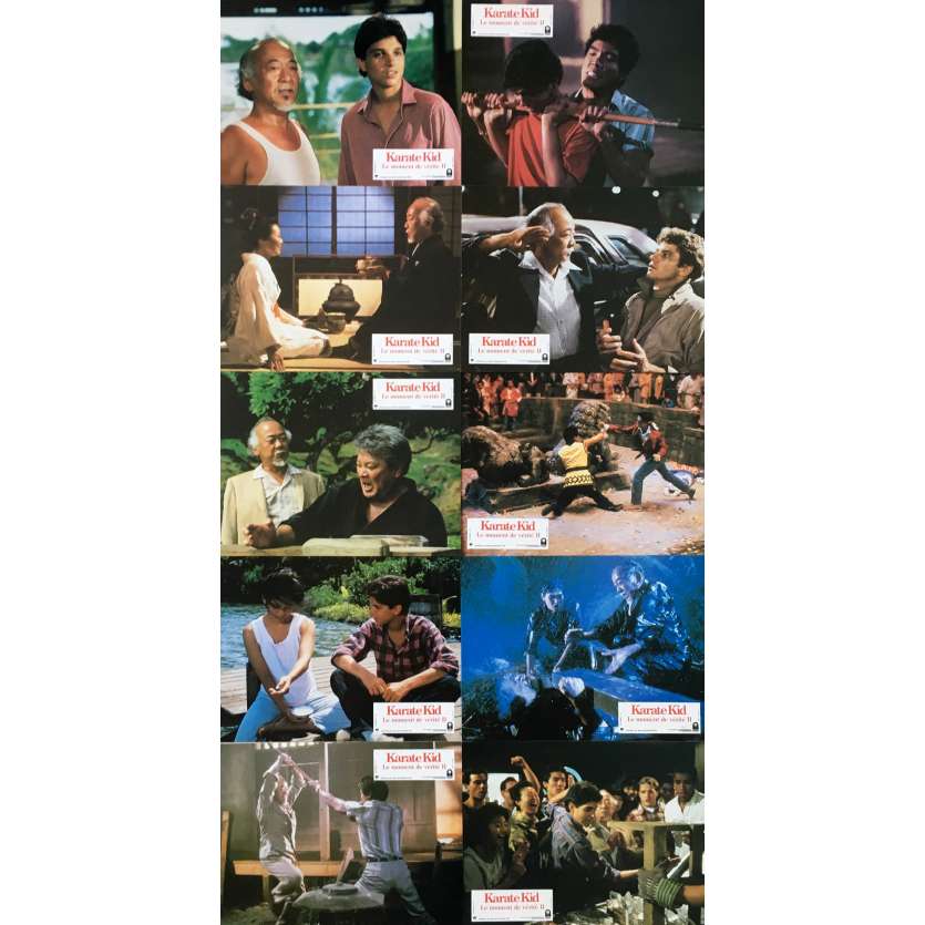 THE KARATE KID II Original Lobby Cards x10 - 9x12 in. - 1986 - John G. Avildsen, Ralph Macchio