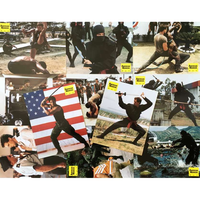 AMERICAN NINJA Original Lobby Cards x11 - 9x12 in. - 1985 - Sam Firstenberg, Michael Dudikoff