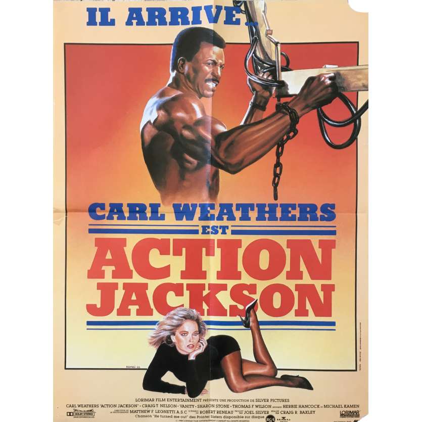 ACTION JACKSON Original Movie Poster  - 15x21 in. - 1988 - Craig R. Baxley, Carl Weathers