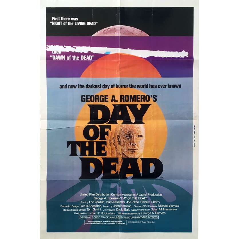 LE JOUR DES MORTS-VIVANTS Affiche de film - 69x102 cm. - 1985 - Lori Cardille, George A. Romero