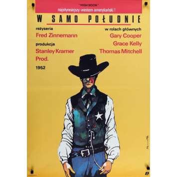 HIGH NOON Original Movie Poster - 29x40 in. - R1980 - Fred Zinnemann, Gary Cooper